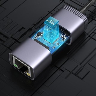 Cáp chuyển Type-C UGREEN 40322 Chuyển sang Lan 10/100/1000Mbps Vỏ nhôm tản nhiệt - Hàng phân phối chính hãng