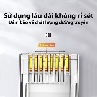 Đầu bấm hạt mạng Cat 6 trong suốt UGREEN NW120