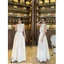 Set Áo linen sát nách viền xoắn + chân váy xếp eo xoè dài