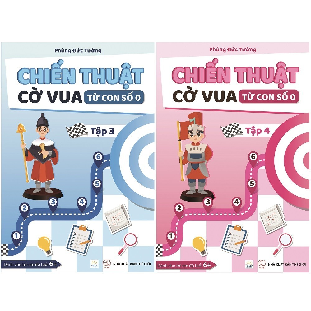 Ảnh Sách - combo 2 cuốn Chiến thuật cờ vua từ con số 0 - Tập 3 và Tập 4 1
