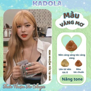 Thuốc Nhuộm Tóc Màu Nâu Mơ KADOLA Thuốc Nhuộm Tóc Không Cần Tẩy, Kem Nhuộm Tóc Tặng Phụ Kiện