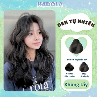 Thuốc nhuộm tóc màu Đen tự nhiên tặng kèm dụng cụ nhuộm tóc | Thuốc nhuộm tóc KADOLA