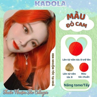 Thuốc Nhuộm Tóc Màu Cam Đỏ Kadola  Thuốc Nhuộm Tóc Siêu Dưỡng