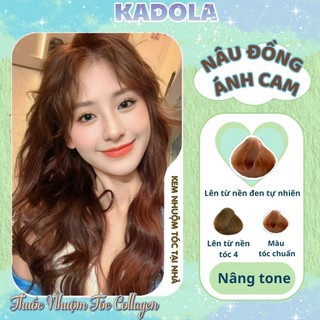 Thuốc nhuộm tóc màu Nâu Đồng Ánh Cam siêu dưỡng mềm tóc