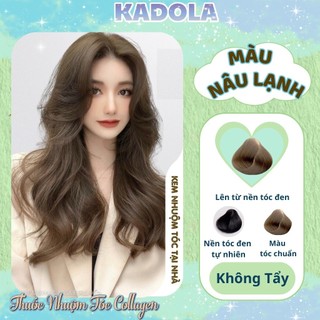 Thuốc nhuộm tóc màu Nâu Tây Lạnh tặng kèm oxy trợ dưỡng và bao tay