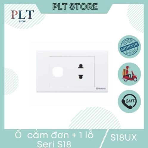 Ổ cắm đơn 2 chấu 16A + 1 lỗ SINO S18UX dòng S18 ( 120x70 ) New | Shopee ...