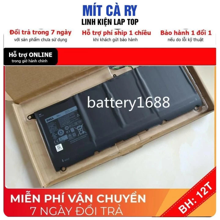 [BH12TH] ⚡️[Pin zin]Pin laptop laptop Dell XPS 9350 9343 1708 JD25G JHXPY 5K9CP 0DRRP pin zin
