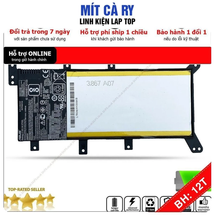 [BH12TH] ⚡️[Pin zin]Pin laptop Asus F555L F555LF F555LA F555LB F555LN pin zin