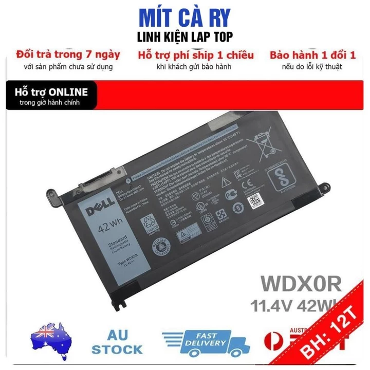 [BH12TH] ⚡️[Pin zin] Pin Laptop Dell WDX0R FC92N 2JX4 3CRH3 Pin Zin