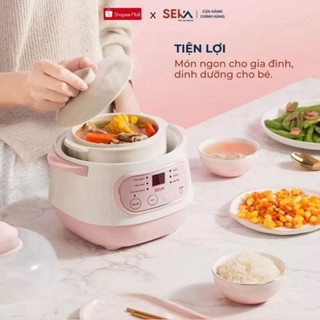 Nồi nấu cháo chậm cho bé,nồi chưng yến, nồi nấu cháo ăn dặm 6 chức năng + kèm xửng hấp SEKA - Bếp Của Hà
