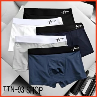 [Giá sốc] Combo 5 quần boxer nam thêu chữ kí, sịp đùi nam thêu chữ kí, chất liệu thun lạnh cao cấp, hàng loại 1