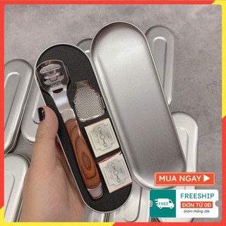 [MỚI] [TẶNG 20 Lưỡi cạo] Dụng Cụ Chà Gót Chân, Mài Gót Chân, Tẩy Da Chết Bằng Inox Cao Cấp Nhỏ Gọn OKAMAS