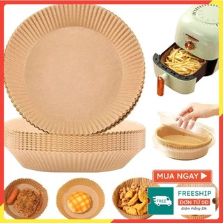 Giấy Lót Nồi Chiên Không Dầu 1 Sét 50 Giấy - Giấy Nến Vàng Dạng Khay tiện dụng an toàn OKAMAS