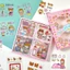 COMBO 10 TẤM DÁN STICKER HOẠT HÌNH TRANG TRÍ – KÍCH THƯỚC 6x6CM & 13x4CM 🐰🐻