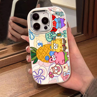 ốp lưng iphone hoạt hình bọt biển gấu màu sắc xr cho iphone xr promax 13 6 6s 8 mini pro 11 7 plus 14 15 gbf145