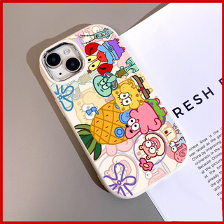 ốp lưng iphone hoạt hình bọt biển gấu màu sắc xr cho iphone xr promax 13 6 6s 8 mini pro 11 7 plus 14 15 gbf145
