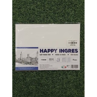 Giấy vẽ Happy Ingres 1 A5 110G, giấy vẽ A5 1 xấp, VAT - COLORMATE