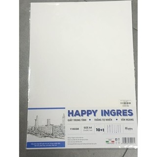 Giấy vẽ Happy Ingres 1 110gms Xấp 10 Tờ Size A3 A5 - Colormate