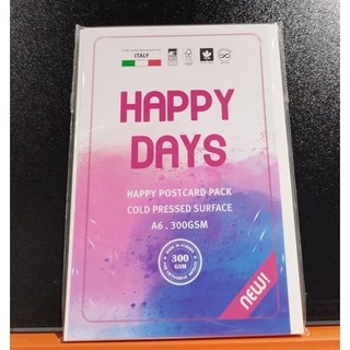 Tập giấy Happy Postcard 1 xấp 10 tờ size A6, giấy vẽ A6- COLORMATE