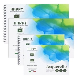 Sổ Vẽ Happy Lò Xo A4/A5 300gsm Cho Bé Tập Vẽ 15 Tờ Tiện Lợi - Colormate