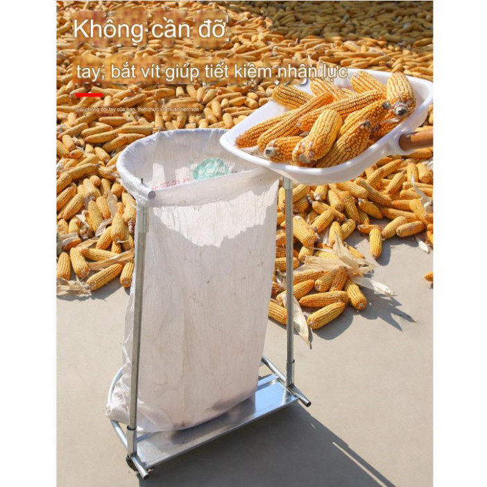 Giá Đỡ Bao Tải MY NHÂN Thép 100CM có bánh xe vận chuyển ngũ cốc