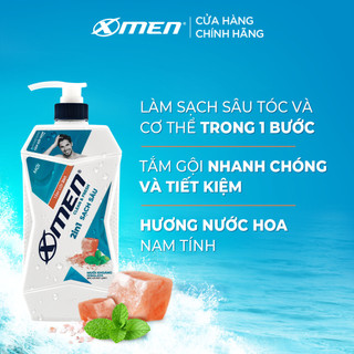 [Mua 1 Tặng 1] Combo Dầu Gội 2IN1 630G Xmen Clean & Fresh/ Tắm Gội Dưỡng 3IN1 610G/ Dầu Gội Sạch Gàu 630G+DG Amazon 150G