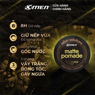 Sáp Wax Vuốt Tóc Nam Xmen Chuẩn Salon Solution 70G Giữ Nếp Lâu Tới 8h - Giúp Chắc Phồng Tóc, Không Bóng Tóc Và Gây Ngứa