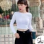 Áo croptop tay dài hở lưng cột dây cổ nữ Duy Linh thiết kế sang trọng ôm body vải cotton DL07TD