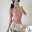 Áo ba lỗ nữ 2 dây nhỏ dáng dài Duy Linh ôm body tôn dáng chất vải gân lụa mềm mại co giãn DL01D