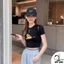 Áo croptop nữ cotton ngắn tay cổ tròn in hoạ tiết gấu kute DUY LINH áo body nữ vải dày dặn DL12A