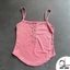 Áo Croptop 2 Dây Vạt Bầu cổ trụ nút Có Mút Ngực Form Ôm Thun Gân Mềm Mịn 2D2