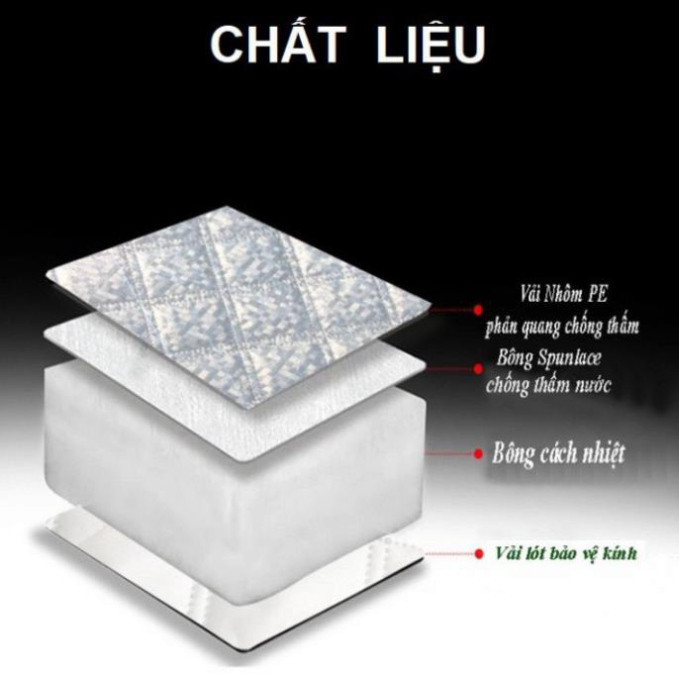 Tấm Chắn Nắng Ô Tô Kính Lái 3 Lớp Tráng Bạc, Chống Nóng và Phản Quang