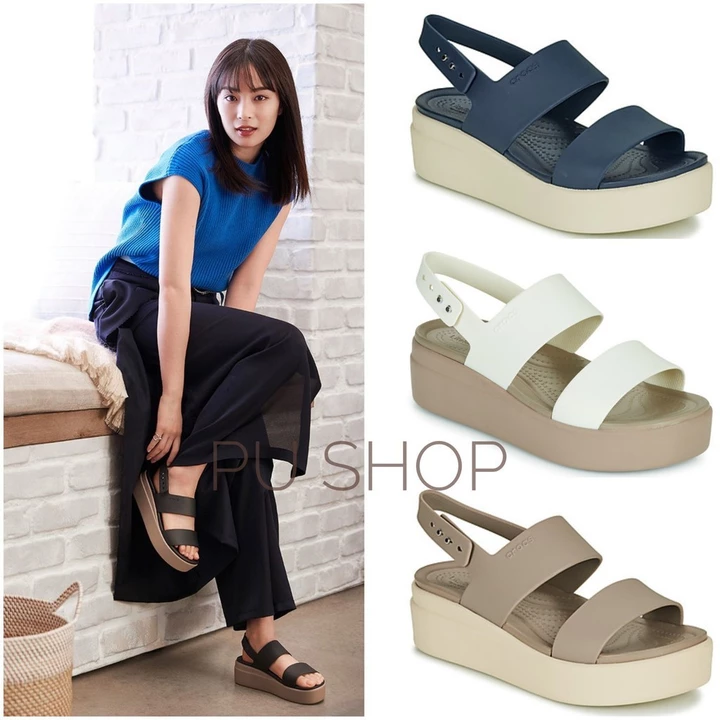 Sandal Brooklyn Đế Cao 5cm Cho Nữ Dép Quai Hậu, Dép Nữ Đế Cao Sandal Có Quai Êm Ái