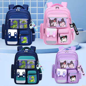 Balo Chống Gù In Hình Kuromi Hot Hít - Balo Tiểu Học Chống Gù 3D Nổi Chất Liệu Chống Thấm Nước Cho Bé (Tuyển )