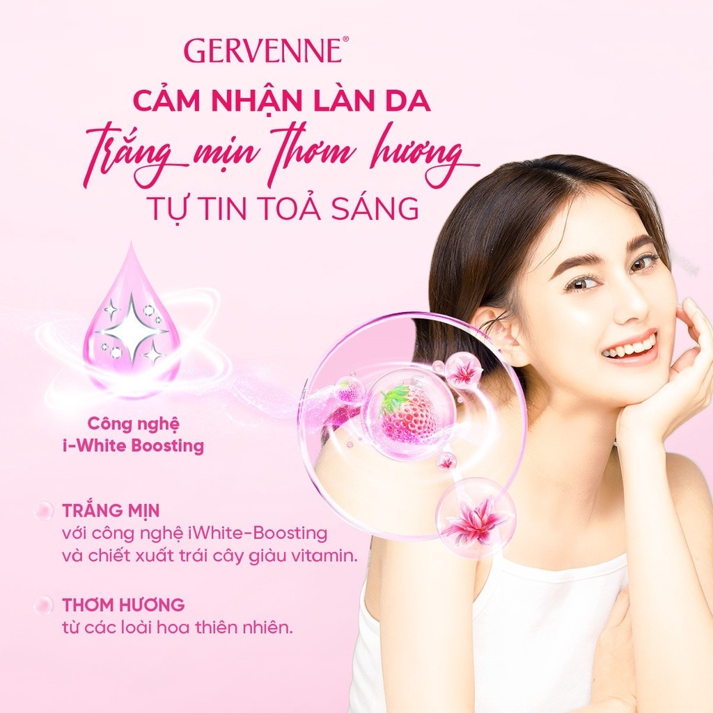 Combo 2 Sữa tắm trắng da hương nước hoa Gervenne 450g