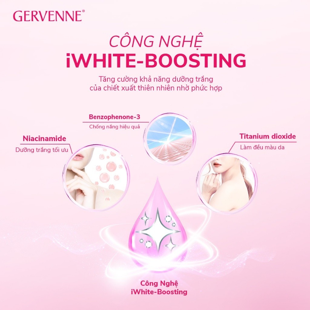 Lăn khử mùi trắng da Gervenne 50ml (3 mùi)