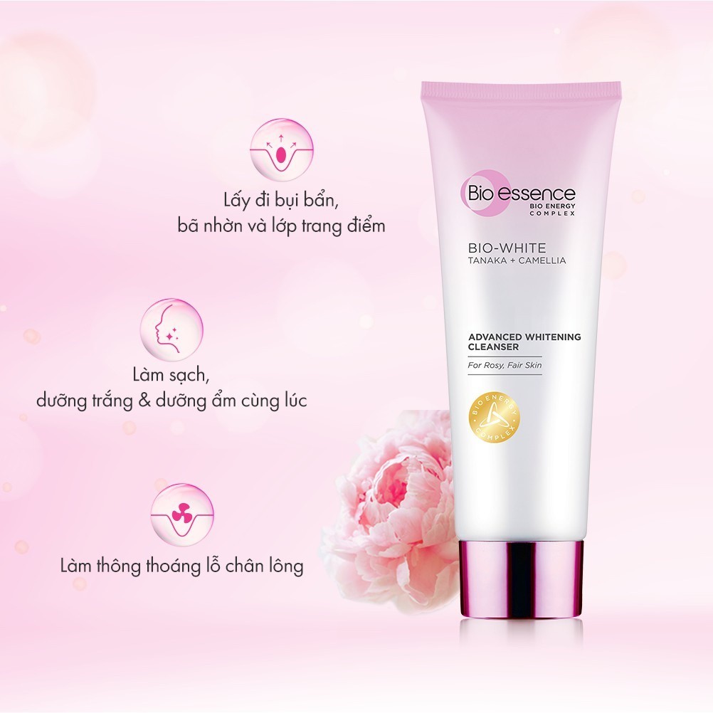 Bộ Bio-essence White - Sáng mịn Whitening: Kem ngày/ đêm 50g, Tinh chất 30ml, Sữa rửa mặt 100g, Kem chống nắng 40ml