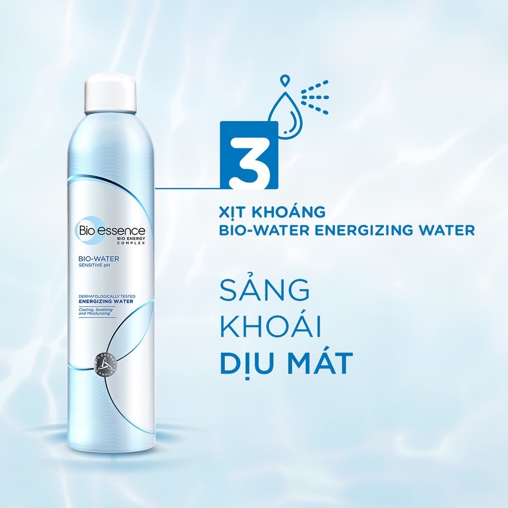 Combo 3 Chai Nước khoáng dưỡng da ẩm mượt mịn màng Bio-Essence Bio-Water Water Energizing 300ml
