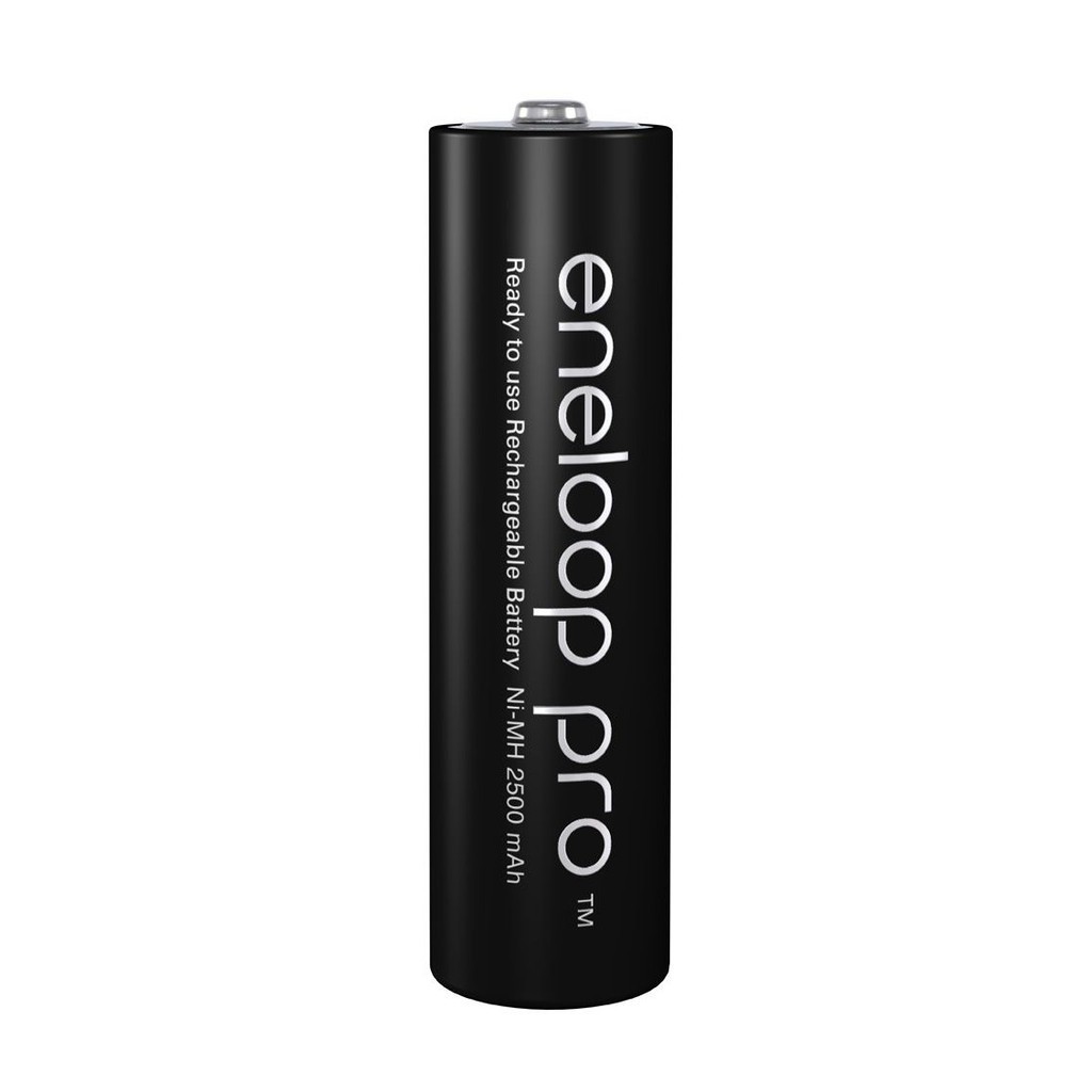 1 viên Eneloop Panasonic AA PRO màu đen (Bản xuất khẩu - 2500mAh - 500 lần sạc - Điện áp 1,2v - 1,5v)