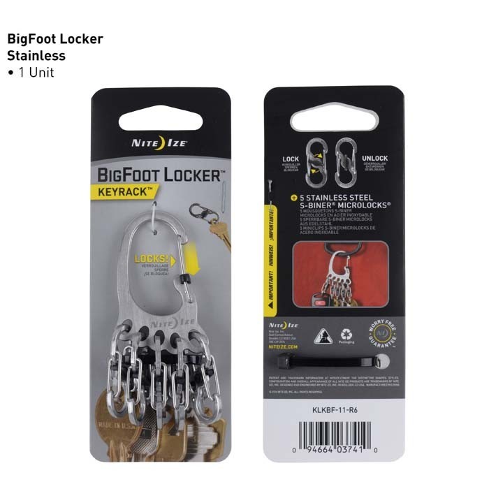 Móc khóa - Nite Ize KLKBF-11-R6 - BigFoot Locker - Bàn chân to (Thép không gỉ)