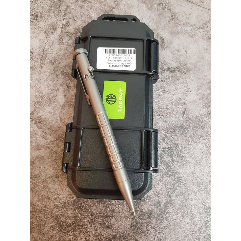 Bút Titanium  Tacray Bolt Action đầu con quay ( ruột bi + ruột bút chì )