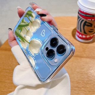 Ốp Lưng iphone BVC hoa tulip hoạt hình 11 cho iphone pro plus xr 12 mini 13 11 14 8 promax 6 6s 7 xsmax 15 sd1709