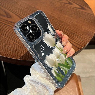 Ốp Lưng iphone BVC hoa tulip hoạt hình 11 cho iphone pro plus xr 12 mini 13 11 14 8 promax 6 6s 7 xsmax 15 sd1709