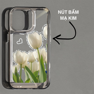 Ốp Lưng iphone BVC hoa tulip hoạt hình 11 cho iphone pro plus xr 12 mini 13 11 14 8 promax 6 6s 7 xsmax 15 sd1709