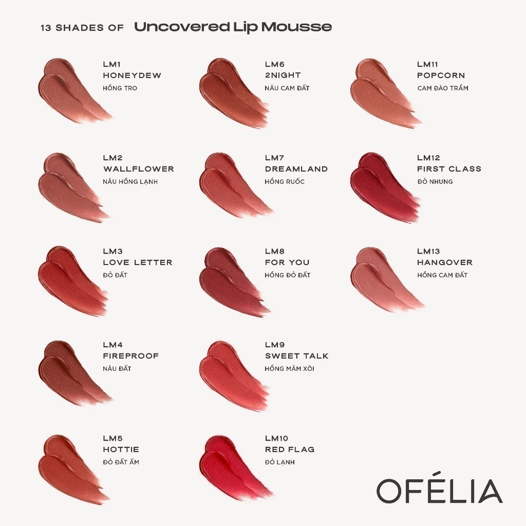 Ảnh Son kem lì mịn OFÉLIA Uncovered Lip Mousse (4.3g) 2