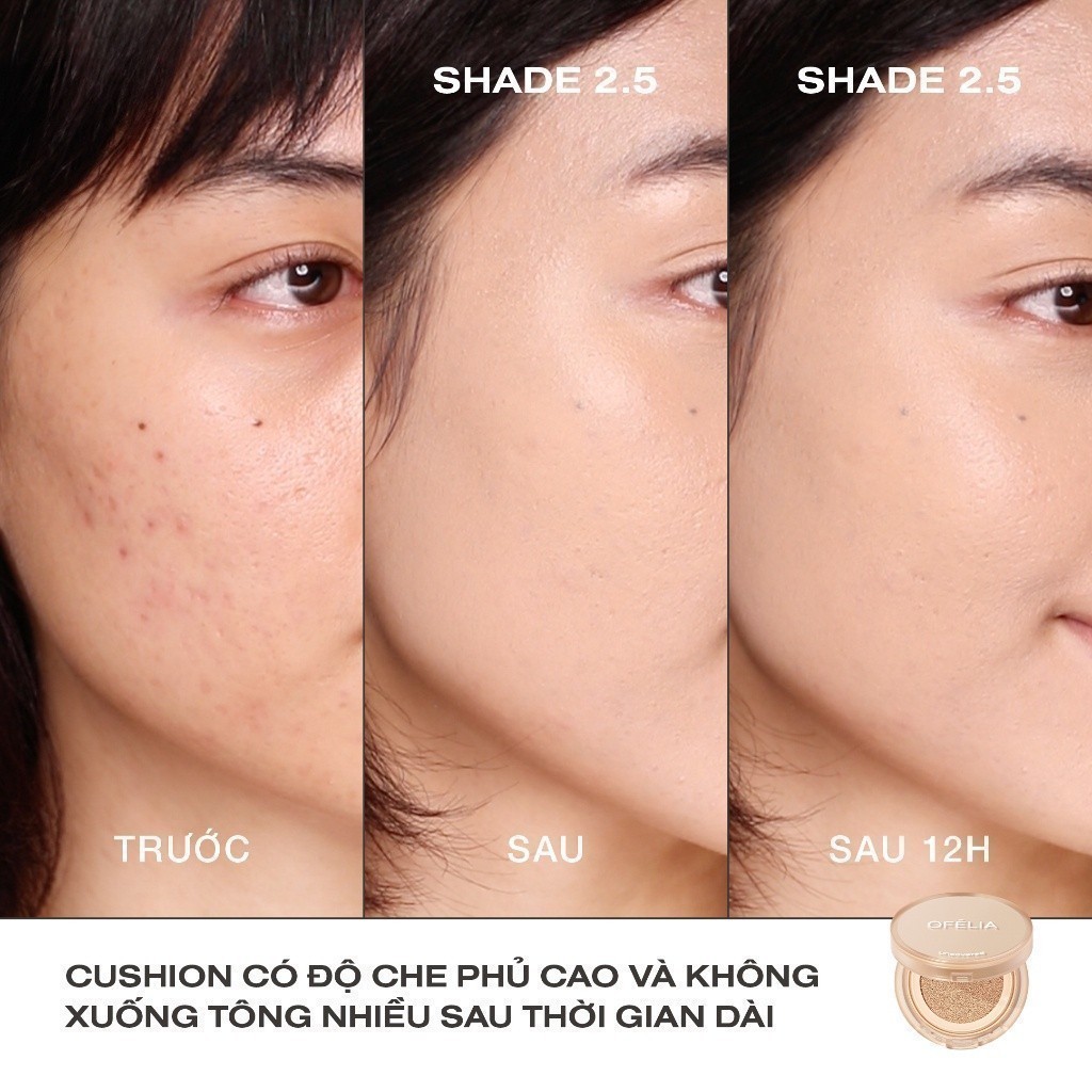 Ảnh Phấn Nước Mịn Lì Lâu Trôi OFÉLIA Uncovered Longwear Cushion SPF50+/PA++++ 12g 3