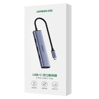 Bộ chia Type-C ra 4 cổng USB 3.0 UGREEN 20841 Vỏ nhôm cao cấp - Hàng phân phối chính hãng