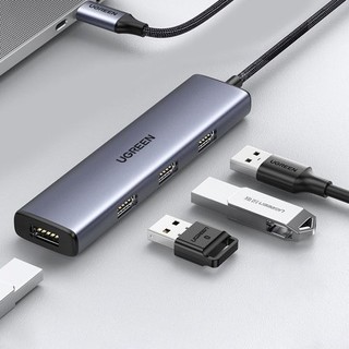 Bộ chia Type-C ra 4 cổng USB 3.0 UGREEN 20841 Vỏ nhôm cao cấp - Hàng phân phối chính hãng