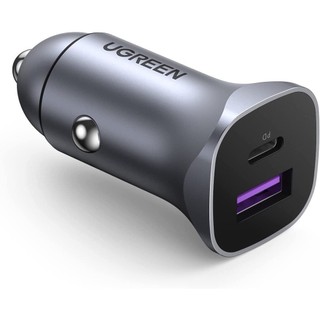 Tẩu Sạc Nhanh Ô tô UGREEN CD130 | 2 Cổng Sạc USB A+ USB C công suất 30W | BH 18 Tháng 1 Đổi 1 | 40858 25845