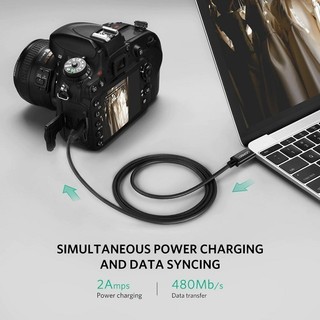 Cáp sạc USB Type-C to Mini USB dài 1m màu đen cao cấp Ugreen US242 50445 - Hàng phân phối chính hãng - Bảo hành 18 tháng